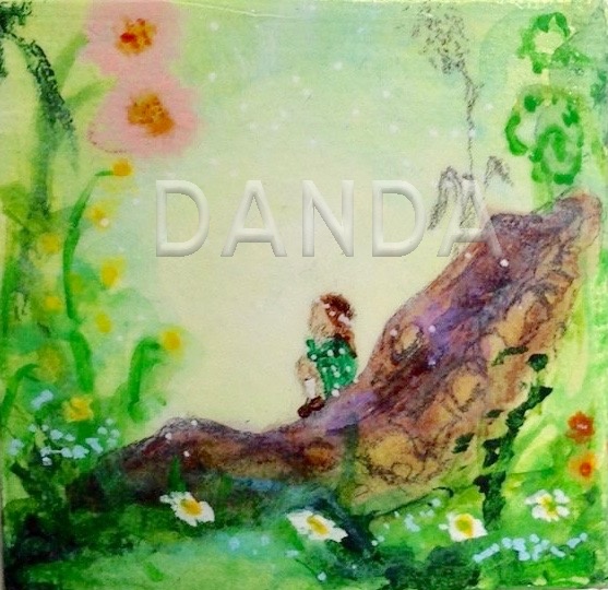 Alexandra Hesselmann Shop - nachdenkliche Kleine 20 x 20 cm
