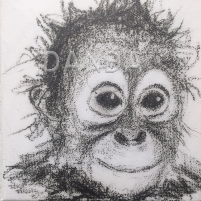Alexandra Hesselmann Shop - freundlicher kleiner Orangutan 20 x 20 cm
