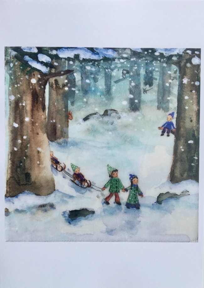 Alexandra Hesselmann Shop - Wichtelfamilie im Winterwald