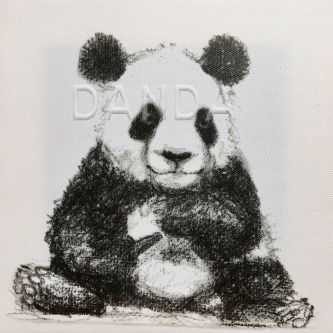 Alexandra Hesselmann Shop - sitzender Panda 20 x 20 cm