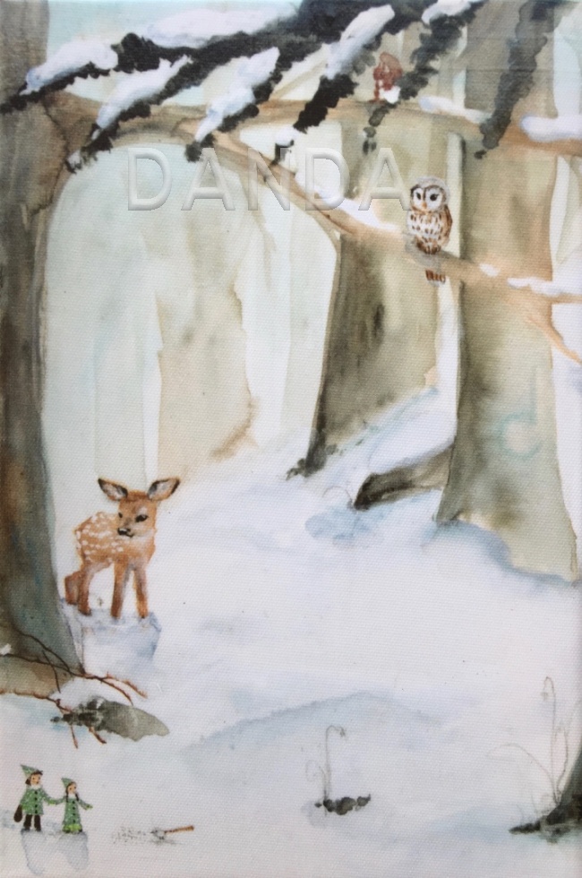 Alexandra Hesselmann Shop - stiller Winterwald 30 x 40 cm