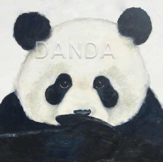 Alexandra Hesselmann Shop - noch ein Panda 20 x 20 cm