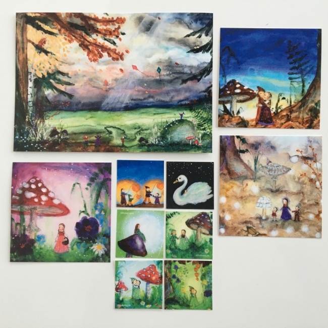 Alexandra Hesselmann Shop - Herbstset Sticker und Postkarten